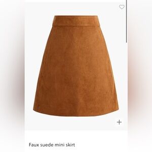 NWT J Crew Factory a line faux suede skirt, size 6